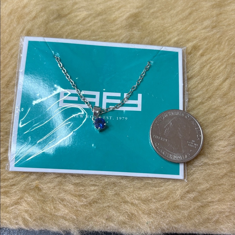 Effy Silver Necklace with Vibrant Blue Pendant - Picture 3 of 4